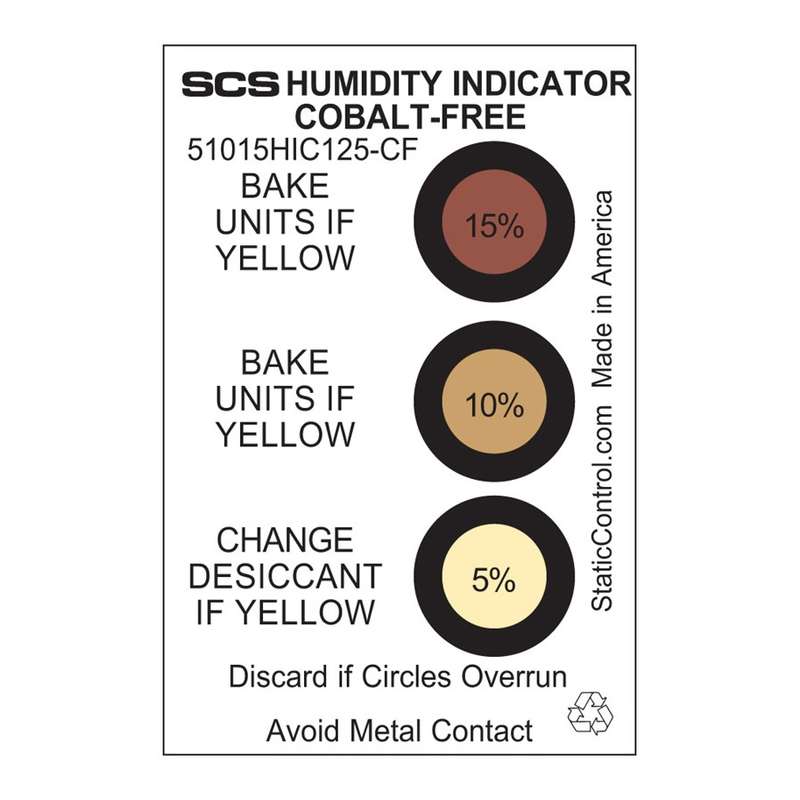 Humidity Indicator Card, Cobalt-Free, 5-10-15%, 125/Can